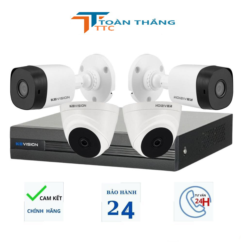 Bộ 4 Mắt Camera KBVISION 2.0mp